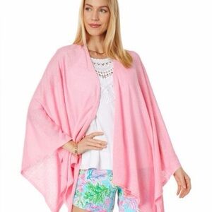 Lilly Pulitzer Terri sweater Pink Scarf Wrap